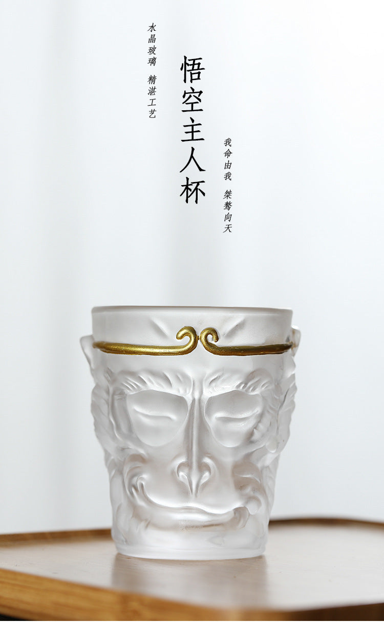 Exquisite Monkey King-inspired teacup, intricately crafted to capture the Monkey King’s essence, showcasing superior craftsmanship and unique design with cultural significance and practicality.